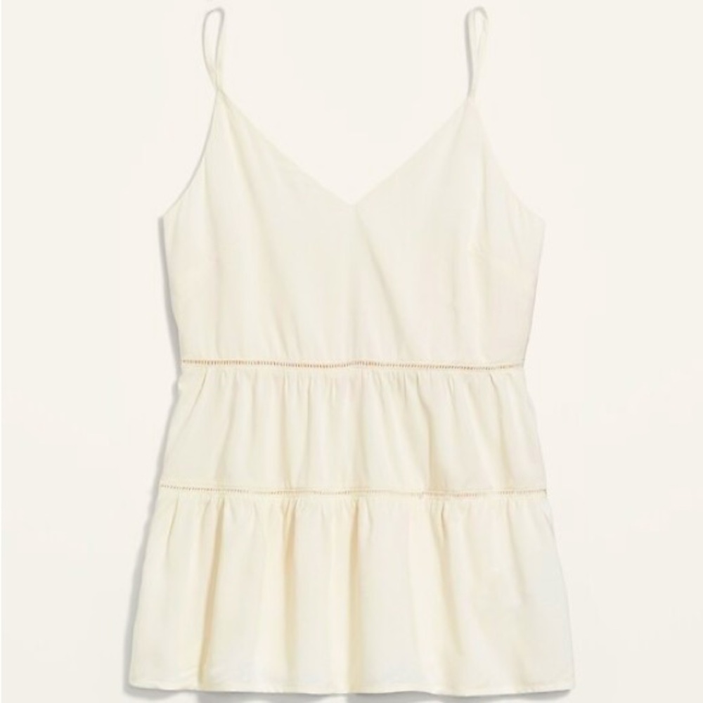 Old Navy Size Small Tiered Ladder-Lace Cami Top